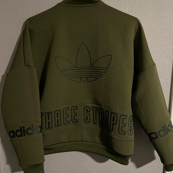 Green Adidas Waffle Bomber Jacket - Picture 8 of 8